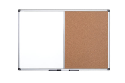 Bi-Office Maya Combination Board Cork/Non Magnetic Whiteboard Aluminium Frame 1800x1200mm - XA2702170