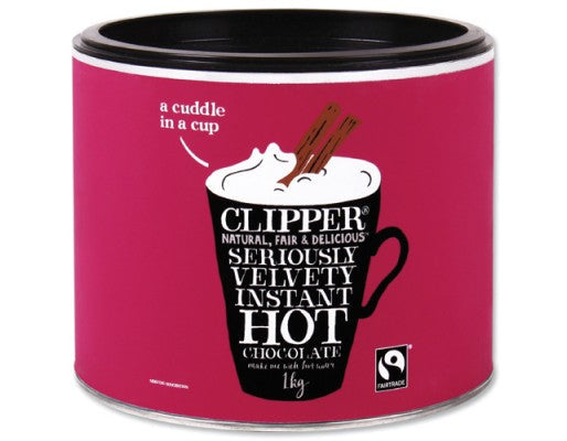 Clipper Seriously Velvety Instant Hot Chocolate Fairtrade 1kg - ONE CLICK SUPPLIES