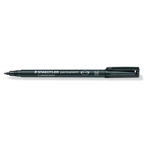Staedtler Lumocolor Permanent Pen Medium 0.8mm Line Black Pack 10 - ONE CLICK SUPPLIES