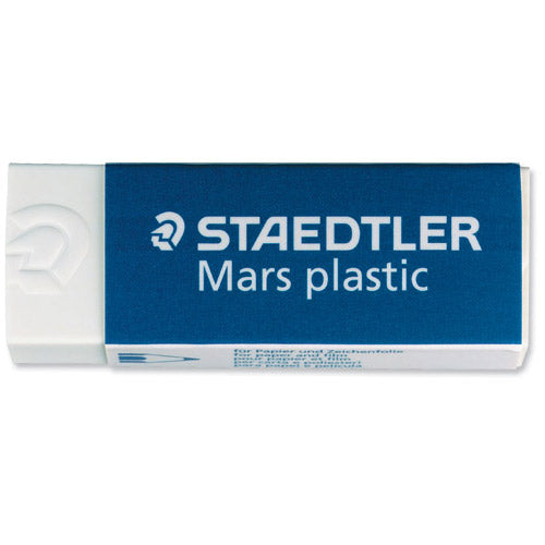 Staedtler Mars Plastic Eraser Premium Quality Self-cleaning 55x23x12mm Pack 20 Code 52650 - ONE CLICK SUPPLIES