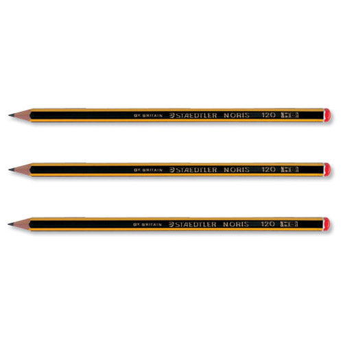 Staedtler 120 Noris Pencil Cedar Wood 2B Black Cap Pack 12 Code 120-2B - ONE CLICK SUPPLIES
