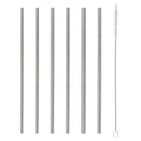 Viners 7pc Long Steel Drinking Straws Gift {6 Straws & 1 Cleaning Brush}