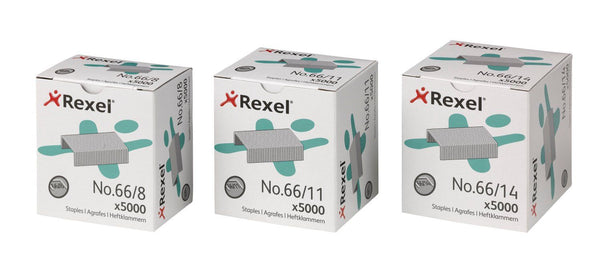 Rexel 66/8mm Staples (Pack 5000) 06065 - ONE CLICK SUPPLIES