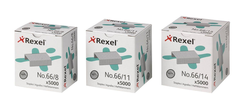 Rexel 66/11mm Staples (Pack 5000) 06070 - ONE CLICK SUPPLIES