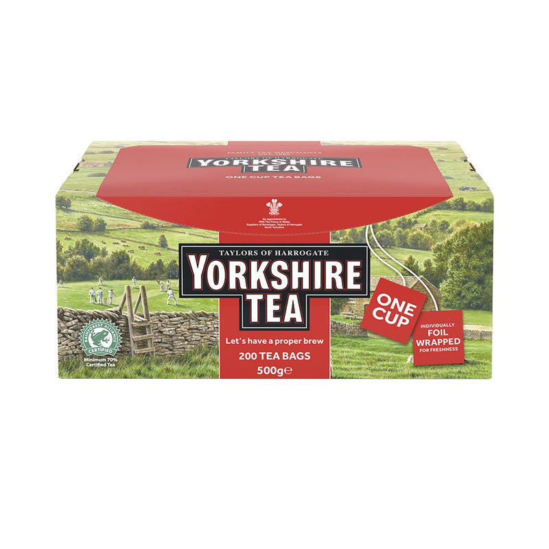 Yorkshire Tea Tagged and Enveloped (Pack of 200) 1341 - ONE CLICK SUPPLIES