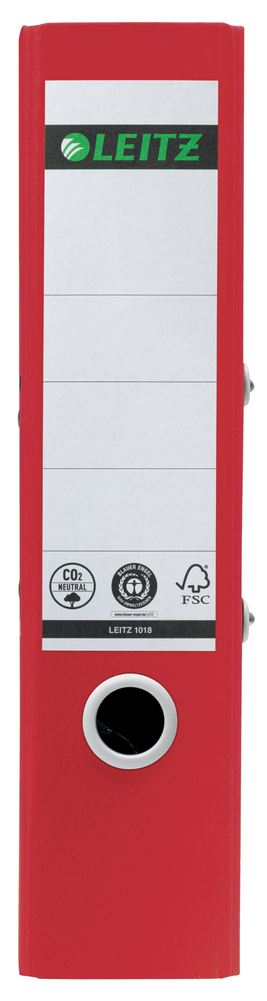 Leitz 180 Recycle Lever Arch File A4 80mm Spine Red 10180025 - ONE CLICK SUPPLIES