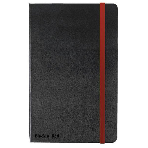 Black By Black n Red Casebound Notebook 90gsm Ruled and Numbered 144pp A5 Ref 400033673 - ONE CLICK SUPPLIES