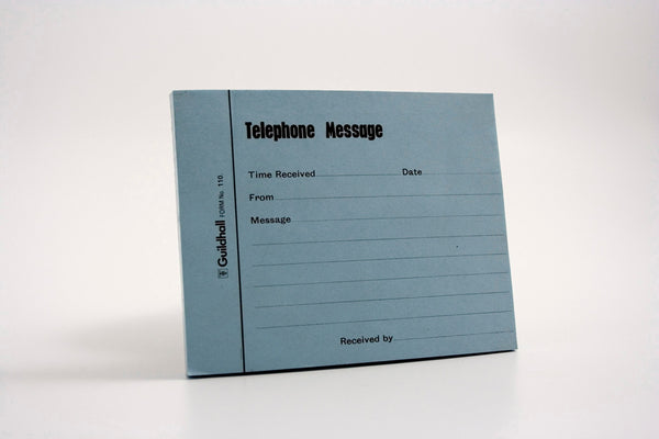 Guildhall Telephone Message Pad 101x127mm 100 Sheets Blue (Pack 5) - 110Z - ONE CLICK SUPPLIES