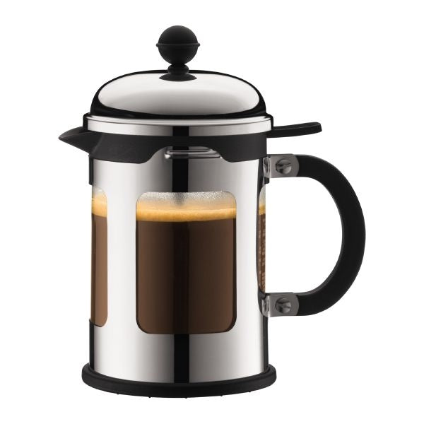 Bodum Chambord 4 Cup Silver Coffee Maker 0.5 Litre - ONE CLICK SUPPLIES