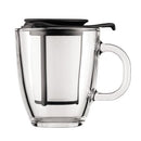 Bodum Yo-Yo Black Mug & Tea Strainer 0.35 Litre - ONE CLICK SUPPLIES