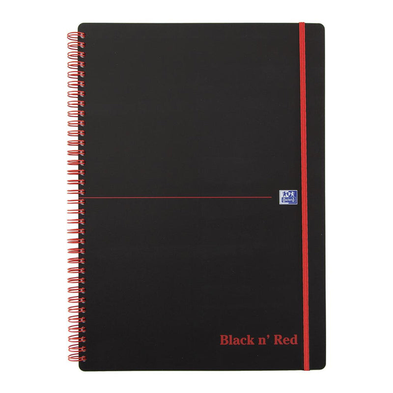 Black n Red A4 Wirebound Notebook [5 Pack] - ONE CLICK SUPPLIES