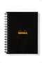 Rhodia A5 Wirebound Hard Cover Business Book A-Z Index Ruled 160 Pages Black (Pack 3) - 119241C - ONE CLICK SUPPLIES
