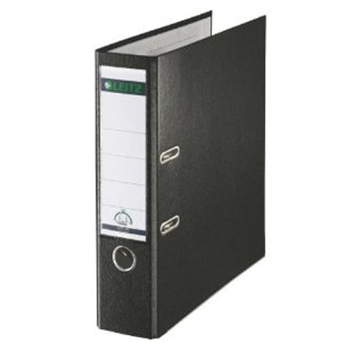 Leitz 180 Lever Arch File Poly 80mm A4 Black (Pack of 10) 10101095 - ONE CLICK SUPPLIES