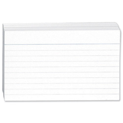 Concord 8x5inch White Ruled Record Card Pack 100's - ONE CLICK SUPPLIES