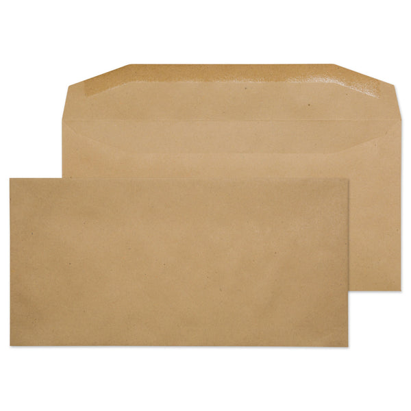 ValueX Wallet Envelope DL Gummed Plain 80gsm Manilla (Pack 1000) - 13780 - ONE CLICK SUPPLIES