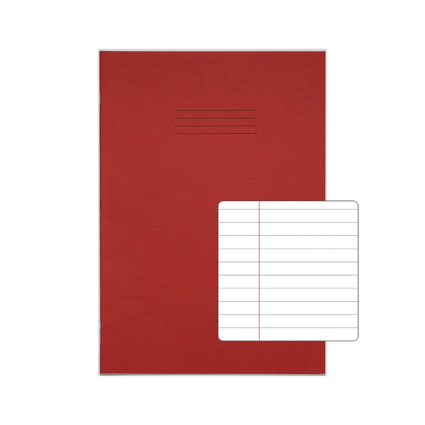 Rhino A4 Plus Exercise Book Red Ruled 80 page (Pack 50) VDU080-200 - ONE CLICK SUPPLIES
