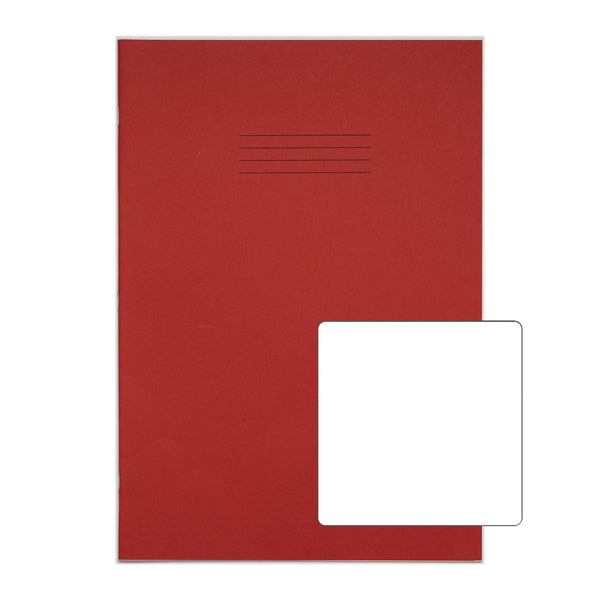 Rhino A4 Plus Exercise Book Red Plain 80 page (Pack 50) VDU080-010 - ONE CLICK SUPPLIES