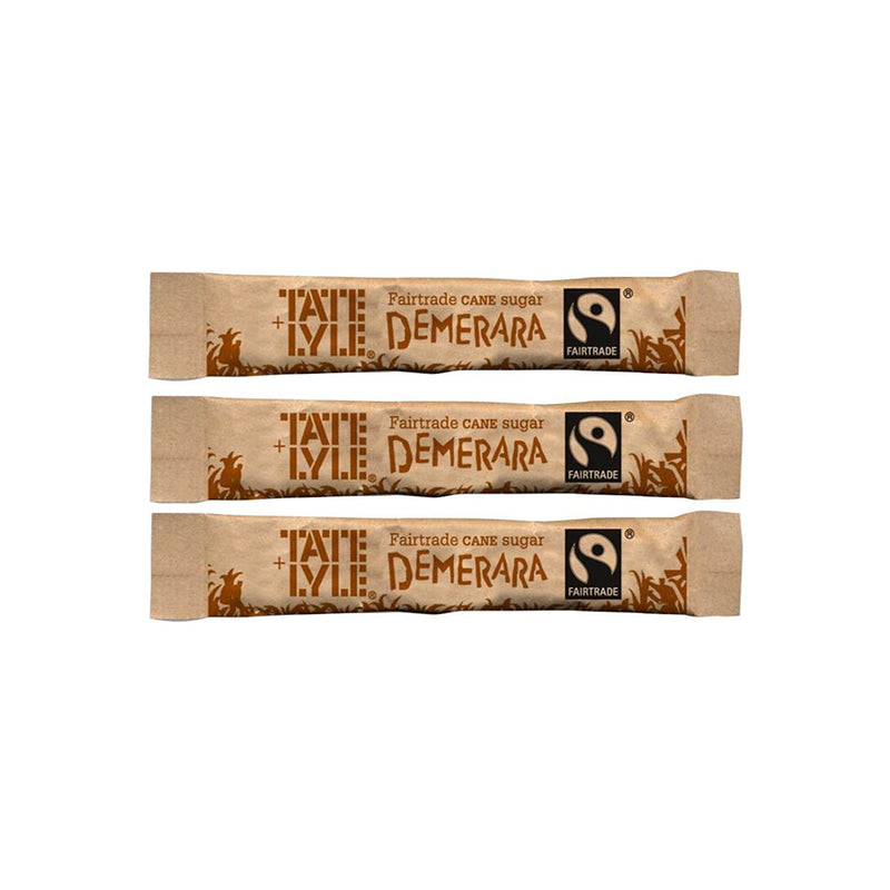 Fairtrade Brown Sugar Sticks by Tate & Lyle(Pack of 1000) - ONE CLICK SUPPLIES