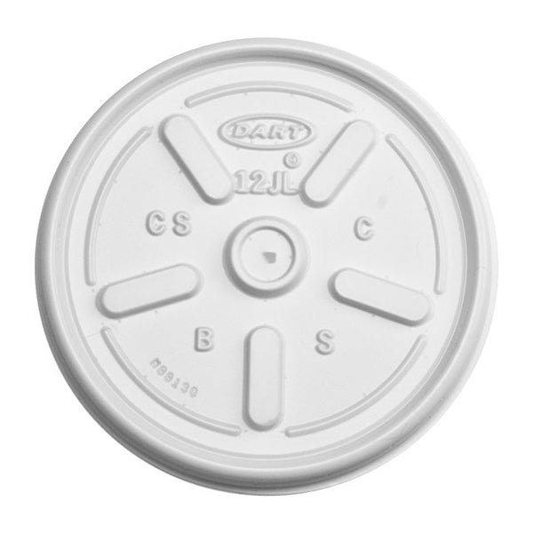 DART 12oz White Vented Lids 100's - ONE CLICK SUPPLIES