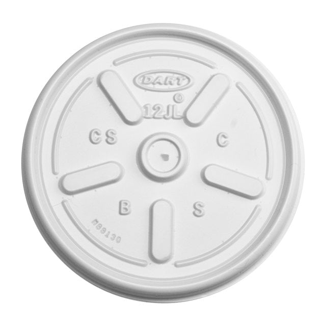 DART 12oz White Vented Lids 100's - ONE CLICK SUPPLIES