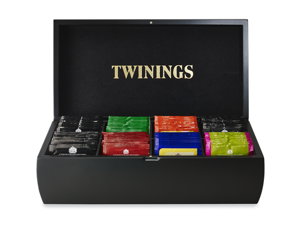 Twinings 8 Compartment Black Display Box (With Tea) - ONE CLICK SUPPLIES
