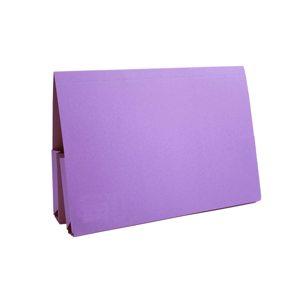 Guildhall Double Pocket Legal Wallet Manilla Foolscap 315gsm Mauve (Pack 25) - 214-MVEZ - ONE CLICK SUPPLIES