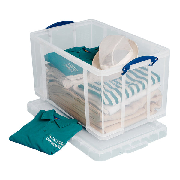 Really Useful Clear Plastic Storage Box 84 Litre - ONE CLICK SUPPLIES
