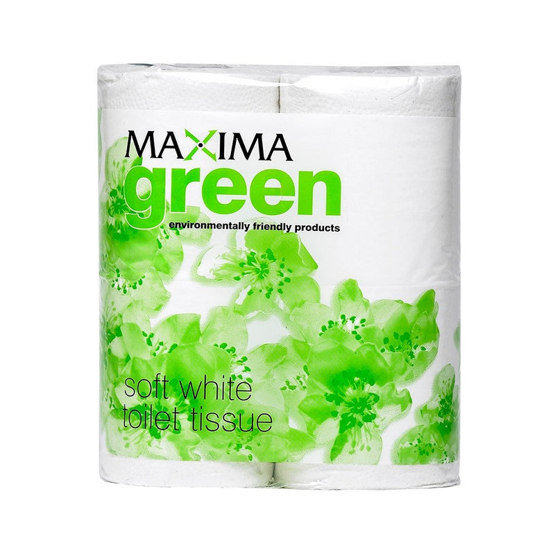Maxima Green 2-Ply White Toilet Roll 200 Sheet (Pack of 48) - ONE CLICK SUPPLIES