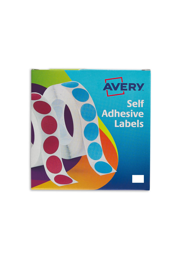 Avery Labels in Dispenser Rectangular 12x18mm White (Pack 2000 Labels) 24-415 - ONE CLICK SUPPLIES