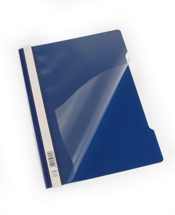 Durable Clear View Report Folder A4 Dark Blue (Pack 50) 257307 - ONE CLICK SUPPLIES