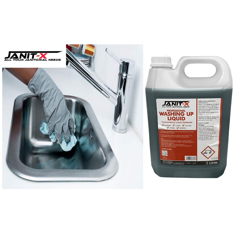 Janit-X Professional Green Washing Up Liquid 5 Litre - ONE CLICK SUPPLIES