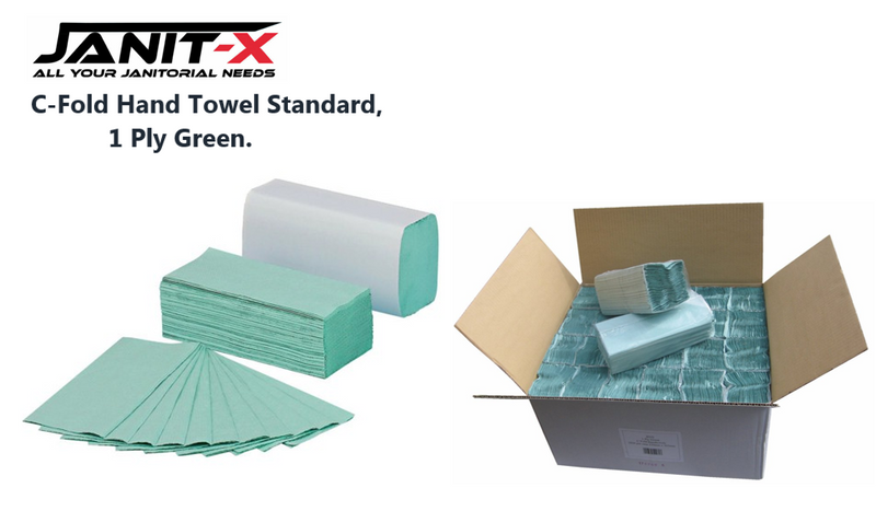 Janit-X C-Fold Hand Towel Standard, 1 Ply Green 210's - ONE CLICK SUPPLIES
