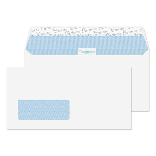 Blake Premium Office Wallet Envelope DL Peel and Seal Window 120gsm Ultra White Wove (Pack 500) - 32216 - ONE CLICK SUPPLIES