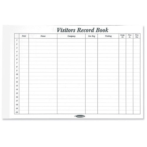 Concord A4 Landscape Refill for Visitors Book 50 Sheets - ONE CLICK SUPPLIES