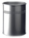 Durable Waste Bin Metal Round Perforated 15 Litre 30mm Silver 330023 - ONE CLICK SUPPLIES