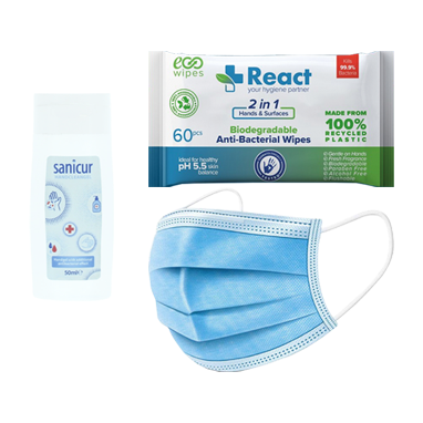 Antibacterial Hand and Surface Sanitiser Travel Pack - ONE CLICK SUPPLIES
