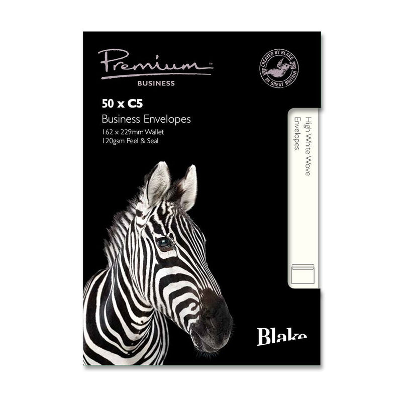 Blake Premium Business Wallet Envelope C5 Peel and Seal Plain 120gsm High White Wove (Pack 50) - 35455 - ONE CLICK SUPPLIES