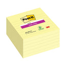 Post-It Super Sticky (101 x 101mm) Extra Large Lined Post-it Notes Canary Yellow (6 x 90 Sheets) - ONE CLICK SUPPLIES