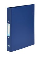 Elba Plastic Ring Binder A4 25mm Capacity 35mm Spine 2 O-Ring Blue (Pack 10) 400001508 - ONE CLICK SUPPLIES