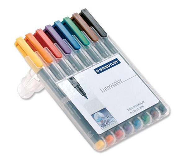 Staedtler 316 Lumocolor Pen / Non-permanent / Fine / Assorted Colours / Wallet of 8 - ONE CLICK SUPPLIES