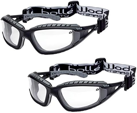 Bolle Tracker Safety Goggles & Safety Strap - Vented Clear {TRACPSI}