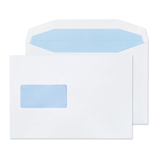 Blake Purely Everyday Mailer Envelope C5+ 162x235mm Gummed Window 90gsm White (Pack 500) - 4408 - ONE CLICK SUPPLIES