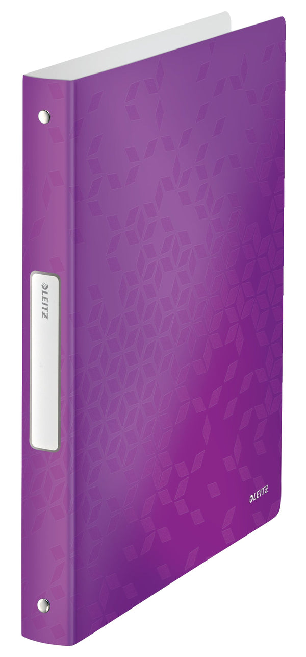 Leitz WOW Ring Binder Polypropylene 4 O-Ring A4 25mm Rings Purple (Pack 10) 42580062 - ONE CLICK SUPPLIES