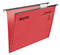 Leitz Ultimate Clenched Bar Foolscap Suspension File Card 15mm V Base Red (Pack 50) 17440025 - ONE CLICK SUPPLIES