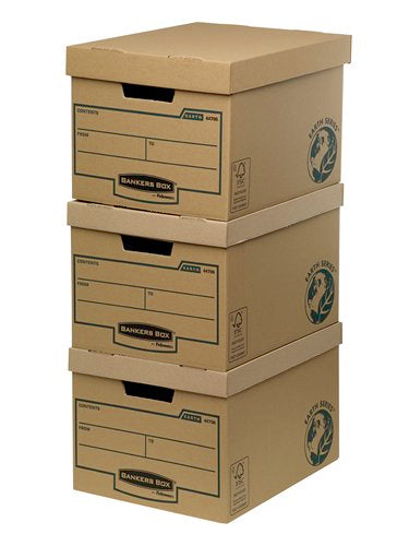 Fellowes Bankers Box Earth Series Standard Storage Box Board Brown (Pack 10) 4470601 - ONE CLICK SUPPLIES