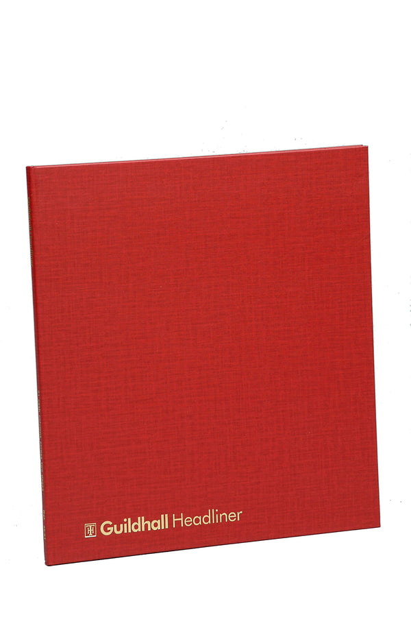 Guildhall Headliner Account Book Casebound 298x273mm 21 Cash Columns 80 Pages Red 48/21Z - ONE CLICK SUPPLIES