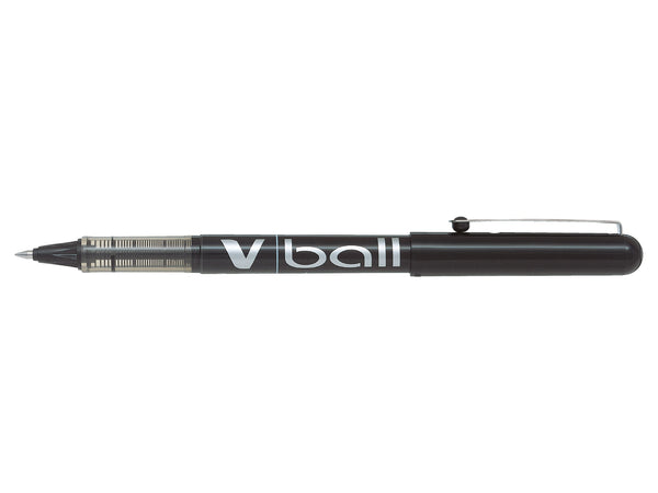 Pilot VBall Liquid Ink Rollerball Pen 0.5mm Tip 0.3mm Line Black (Pack 12) - 4902505085406SA - ONE CLICK SUPPLIES
