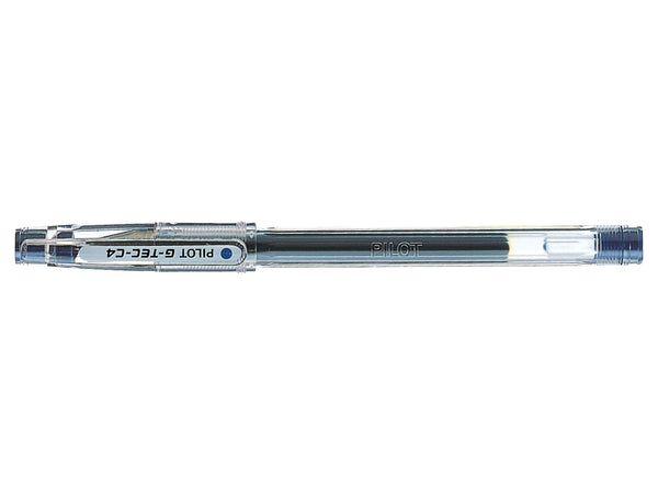 Pilot G-Tec C4 Microtip Gel Rollerball Pen 0.4mm Tip 0.2mm Line Blue (Pack 12) - 60101203 - ONE CLICK SUPPLIES