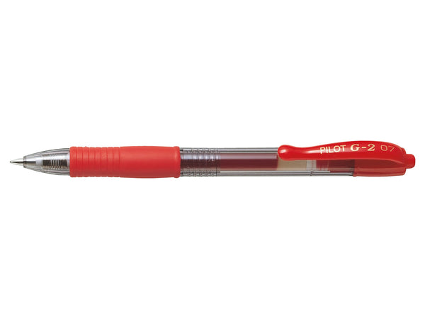 Pilot G-207 Retractable Gel Rollerball Pen 0.7mm Tip 0.39mm Line Red (Pack 12) - 41101202 - ONE CLICK SUPPLIES