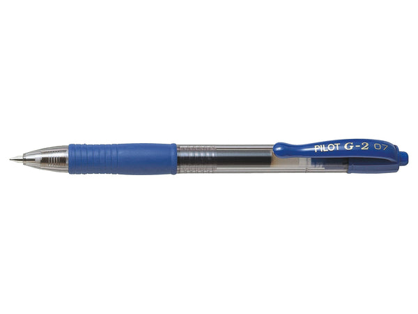 Pilot G-207 Retractable Gel Rollerball Pen 0.7mm Tip 0.39mm Line Blue (Pack 12) - 41101203 - ONE CLICK SUPPLIES